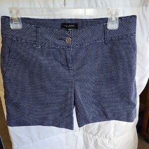 The Limited Blue and White Bermuda Shorts